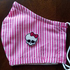 Face Mask ADULT Removable Monster High Skull Bow 2